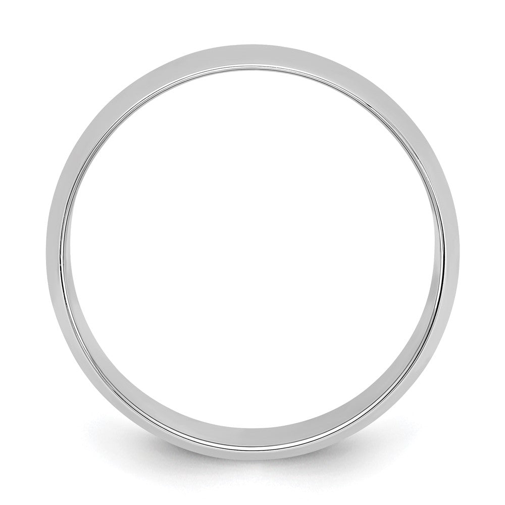 10k White Gold 8mm Lightweight Half Round Wedding Band