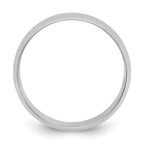 14k White Gold 8mm Lightweight Half Round Wedding Band