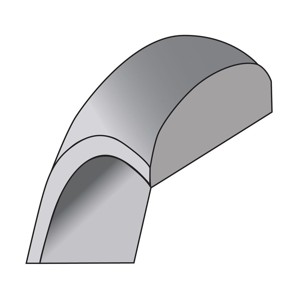 Sterling Silver 10mm Half Round Band