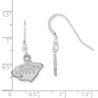 Sterling Silver NHL Minnesota Wild Polished Logo Dangle Earrings