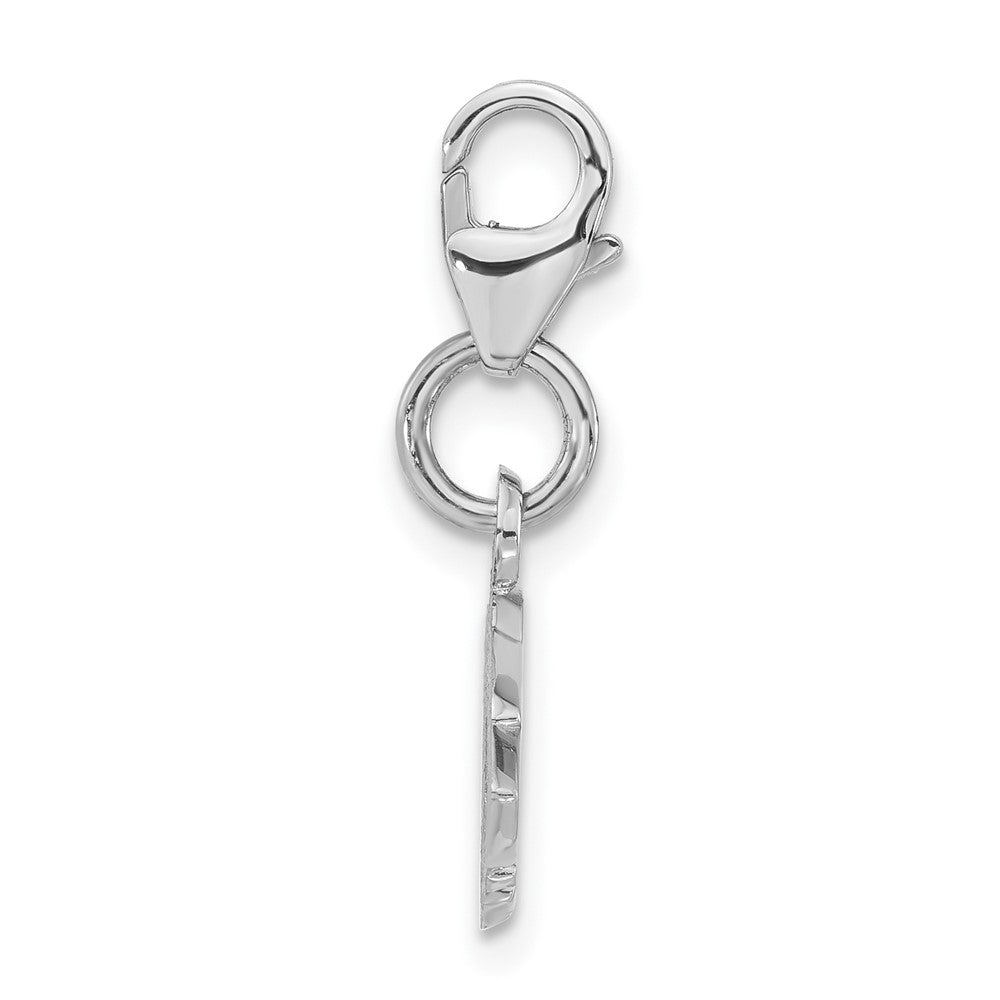 Sterling Silver NHL Minnesota Wild Polished Logo w/ Lobster Clasp Charm