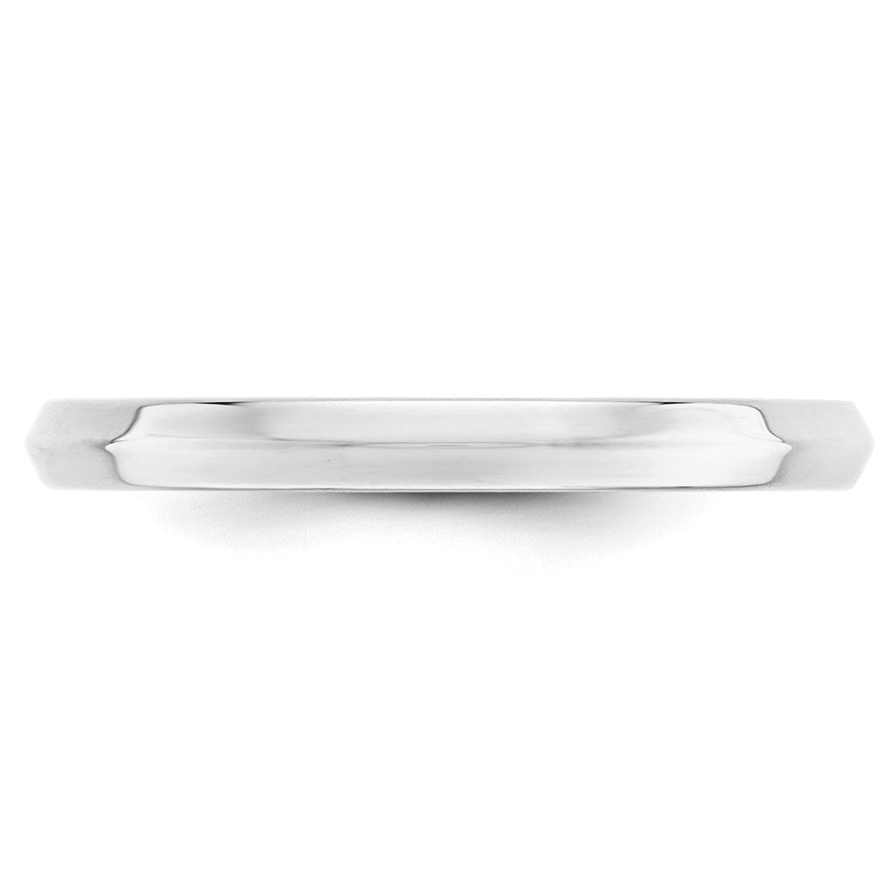 10k White Gold 2.5mm Knife Edge Comfort Fit Wedding Band