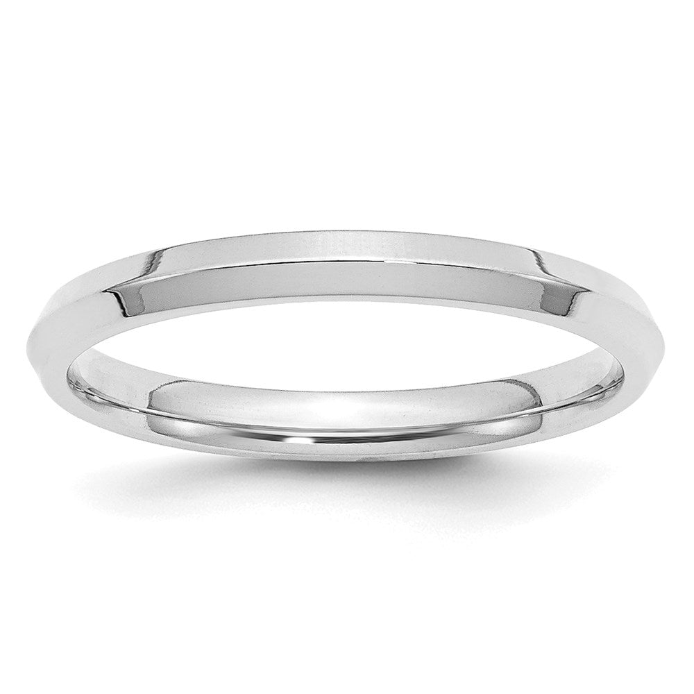 10k White Gold 2.5mm Knife Edge Comfort Fit Wedding Band