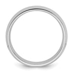 10k White Gold 4mm Knife Edge Comfort Fit Wedding Band