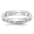 14k White Gold 4mm Knife Edge Comfort Fit Wedding Band