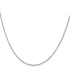 14K White Gold .7mm Box with Lobster Clasp Chain