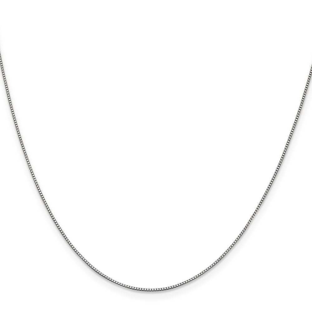 14K White Gold .7mm Box with Lobster Clasp Chain