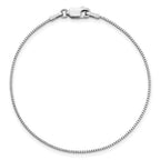 14K White Gold .95mm Box with Lobster Clasp Bracelet