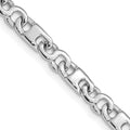 14K White Gold 18 inch 4.4mm Hand Polished Fancy Link with Fancy Lobster Clasp Chain
