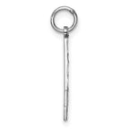14kw Large Brushed Diamond-cut Number 4 Charm