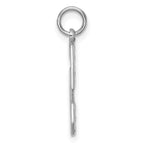 14kw Large Brushed Diamond-cut  Number 5 Charm