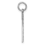 14kw Large Brushed Diamond-cut  Number 7 Charm