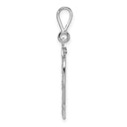 14kw Large Brushed Diamond-cut Number 32 Charm