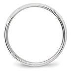 10k White Gold 6mm Milgrain Half Round Wedding Band