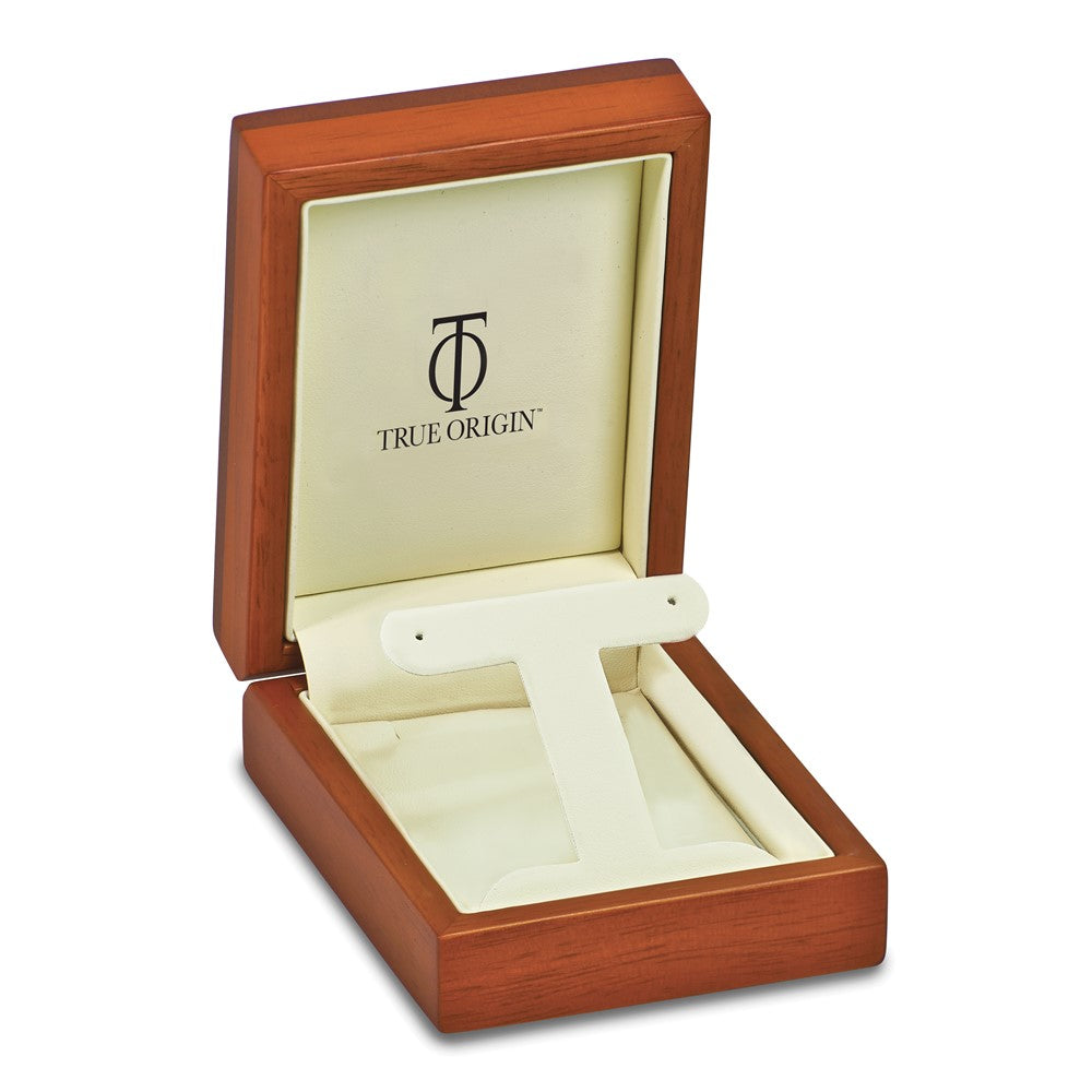 True Origin 14K White Gold 4 7/8 carat Lab Grown Diamond VS+ F+ Complet In and Out Hoop Earrings