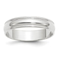 14k White Gold 5mm Lightweight Milgrain Half Round Wedding Band
