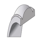 Sterling Silver 7mm Half Round Milgrain Band