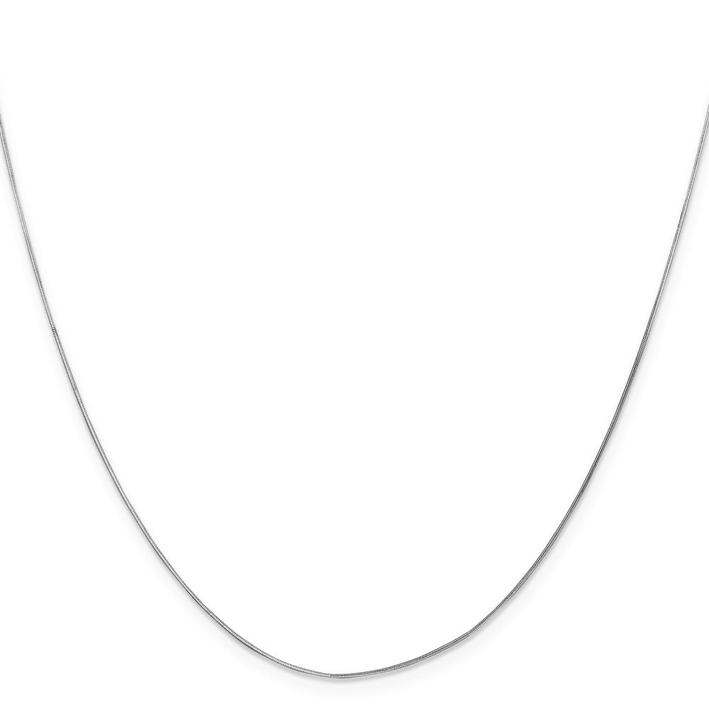 14K White Gold .5mm Octagonal Snake with Lobster Clasp Chain