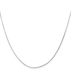 14K White Gold .5mm Octagonal Snake with Lobster Clasp Chain