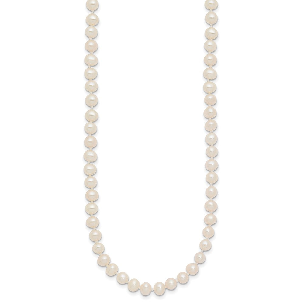 14k 4-5mm White Near-Round Freshwater Cultured Pearl Necklace