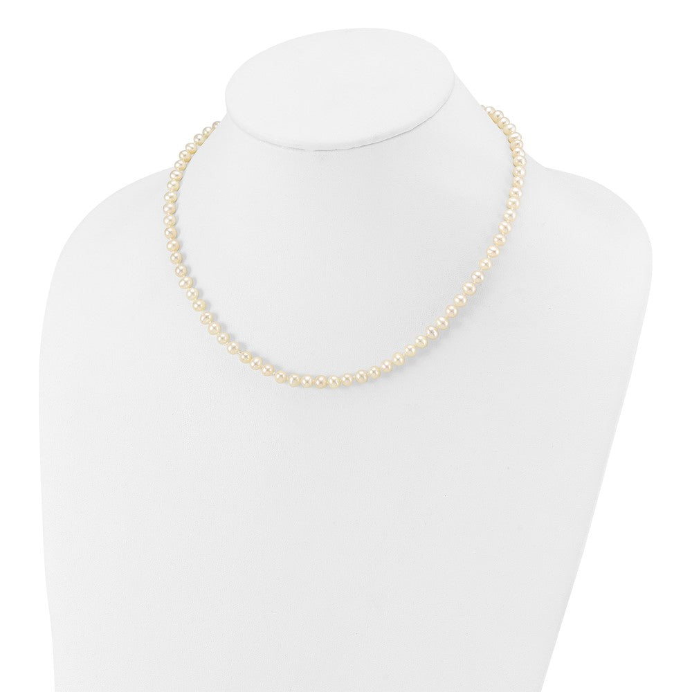 14k 4-5mm White Near-Round Freshwater Cultured Pearl Necklace