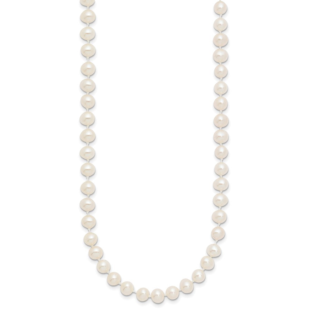 14k 5-6mm White Near-Round Freshwater Cultured Pearl Necklace