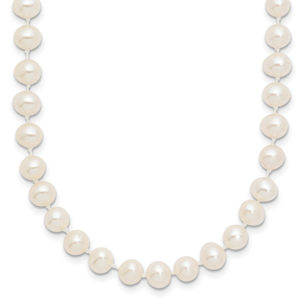 14k 5-6mm White Near-Round Freshwater Cultured Pearl Necklace