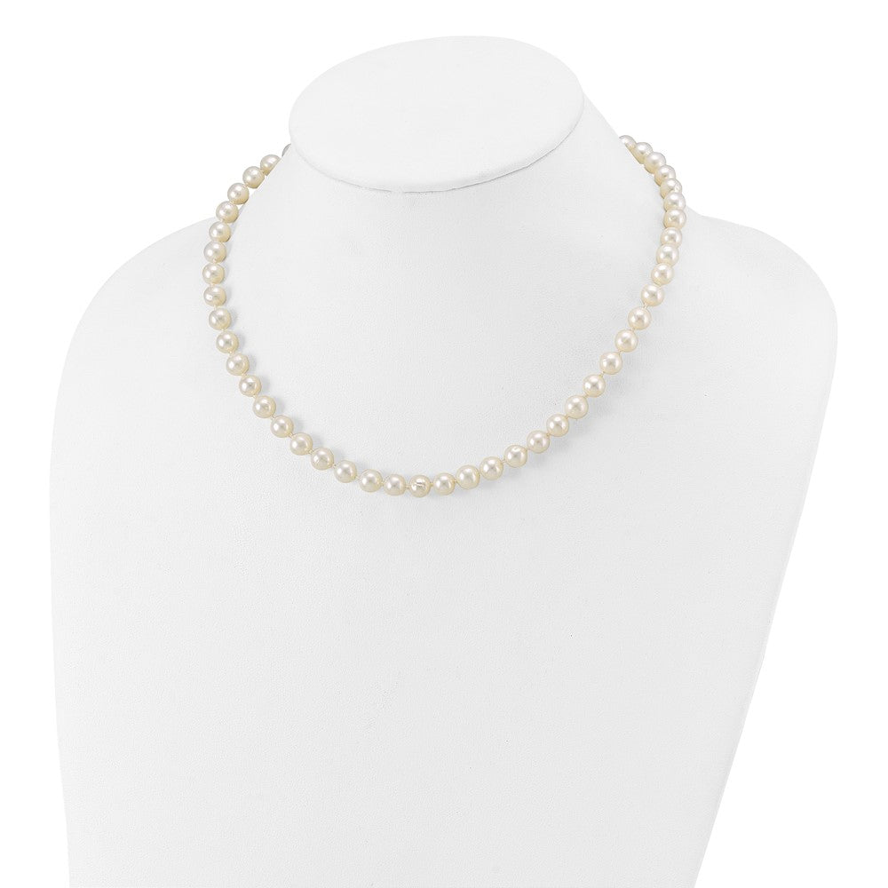 14k 6-7mm White Near-Round Freshwater Cultured Pearl Necklace