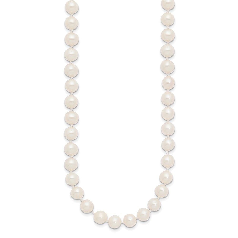 14k 7-8mm White Near-Round Freshwater Cultured Pearl Necklace