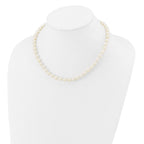 14k 7-8mm White Near-Round Freshwater Cultured Pearl Necklace