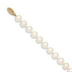 14k 8-9mm White Near-Round Freshwater Cultured Pearl Necklace