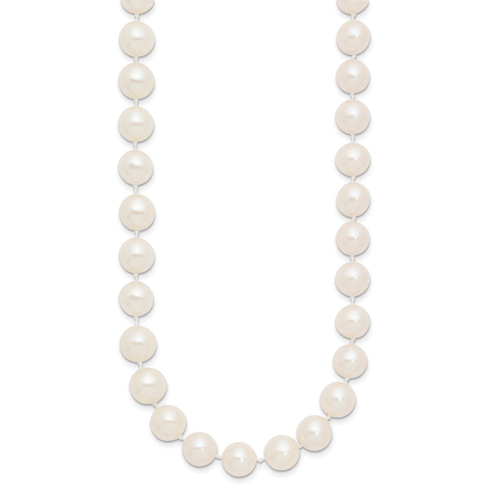 14k 9-10mm White Near-Round Freshwater Cultured Pearl Necklace