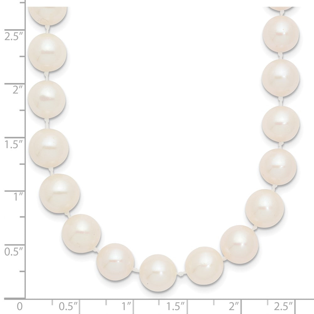 14k 9-10mm White Near-Round Freshwater Cultured Pearl Necklace