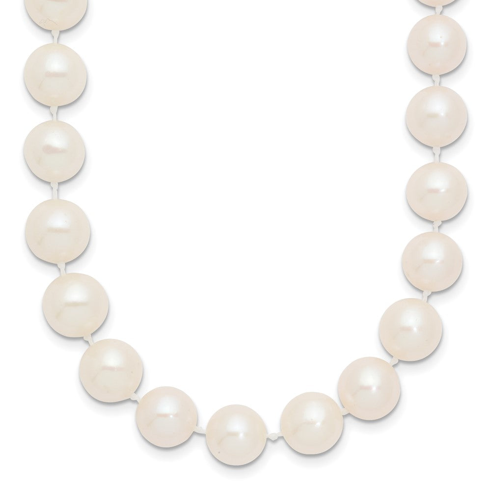 14k 9-10mm White Near-Round Freshwater Cultured Pearl Necklace