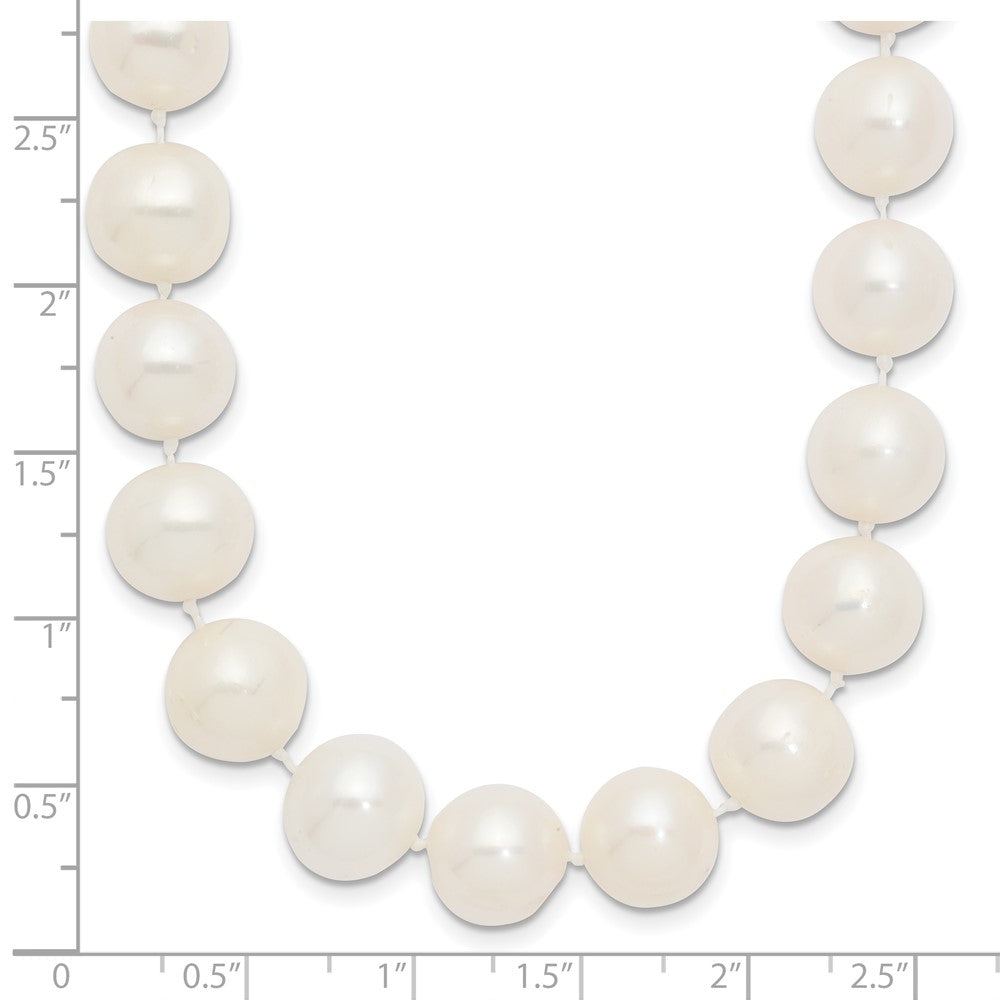 14k 10-11mm White Near-Round Freshwater Cultured Pearl Necklace