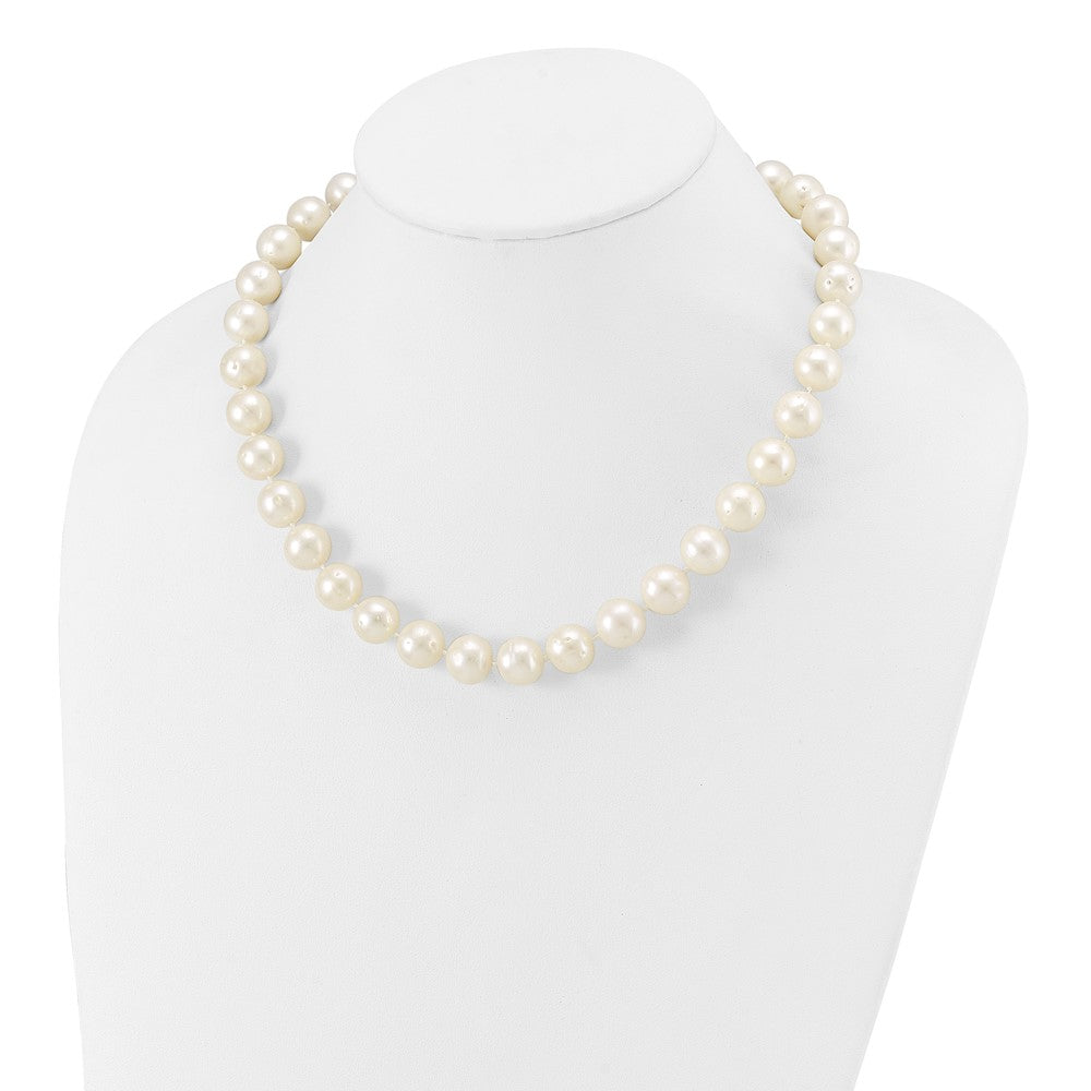 14k 11-12mm White Near-Round Freshwater Cultured Pearl Necklace