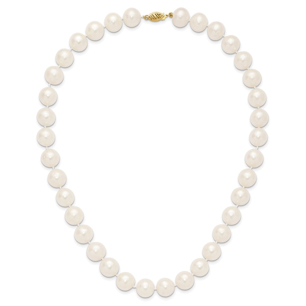 14k 11-12mm White Near-Round Freshwater Cultured Pearl Necklace