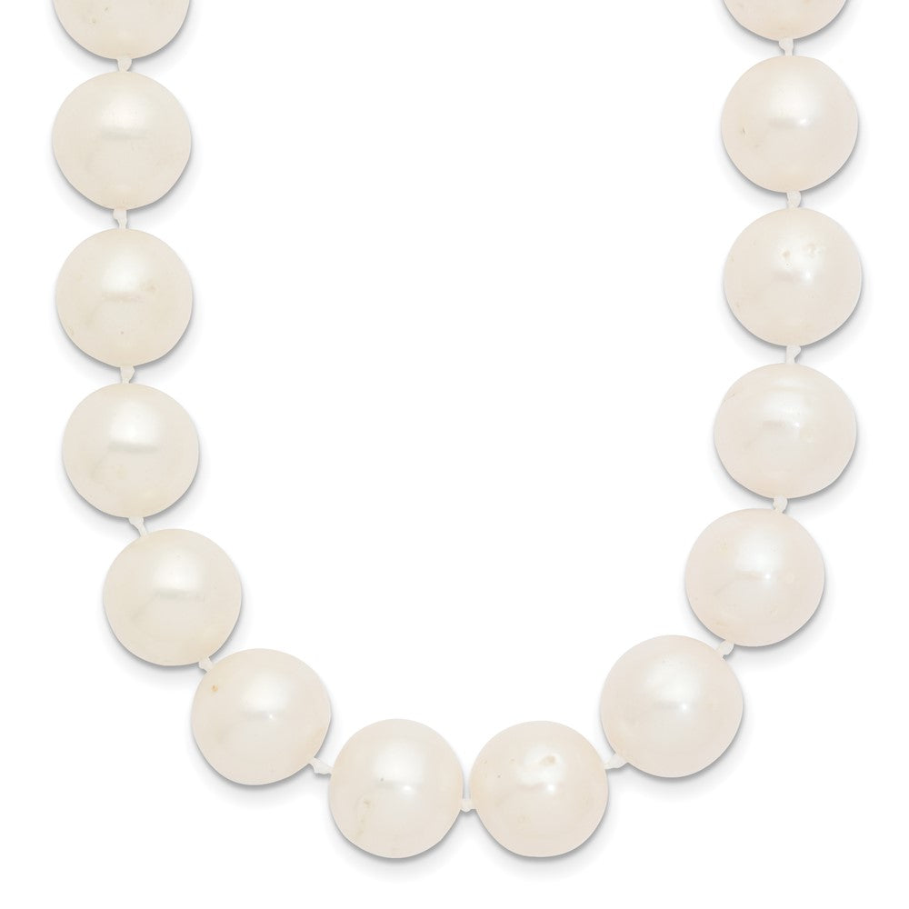 14k 11-12mm White Near-Round Freshwater Cultured Pearl Necklace