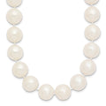 14k 11-12mm White Near-Round Freshwater Cultured Pearl Necklace