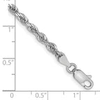 14K White Gold 3.35mm Diamond-cut Quadruple Rope Lobster Clasp Chain