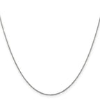 14K White Gold .70mm Ropa with Spring Ring Clasp Chain