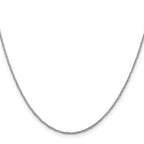 14K White Gold 1.1mm Ropa with Spring Ring Clasp Chain