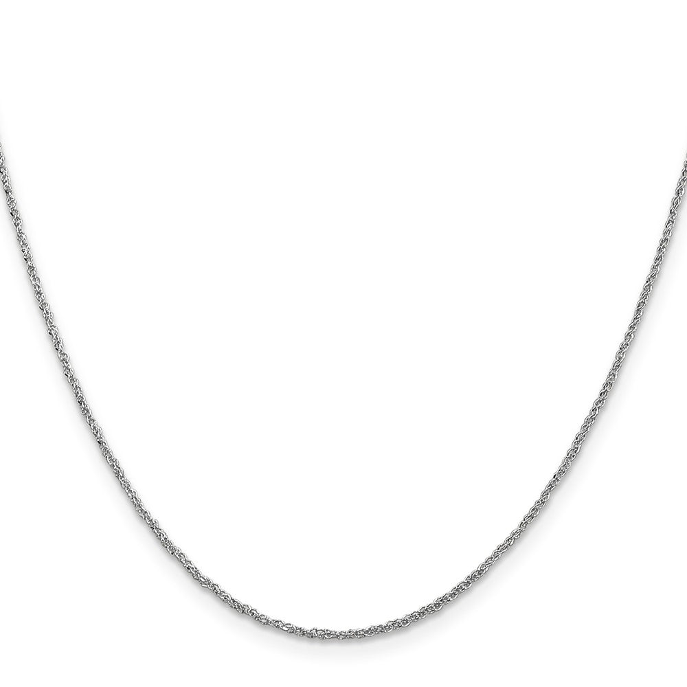 14K White Gold 1.1mm Ropa with Spring Ring Clasp Chain