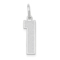 14kw Medium Satin Number 1 Charm