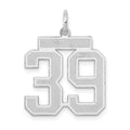 14kw Medium Satin Number 39 Charm