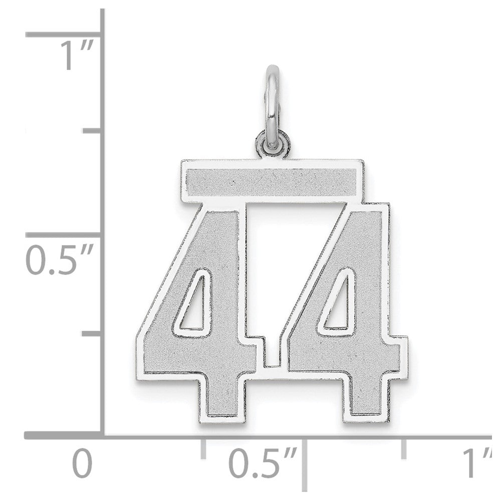 14kw Medium Satin Number 44 Charm