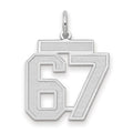 14kw Medium Satin Number 67 Charm