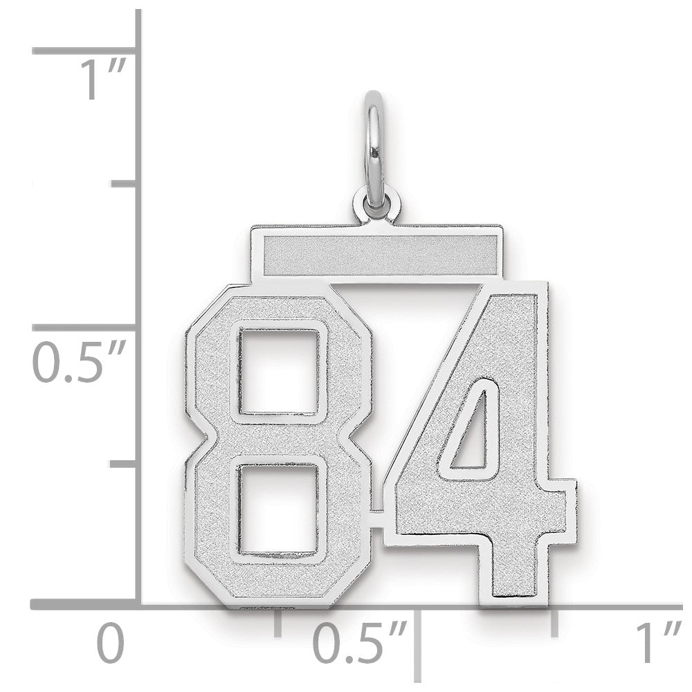 14kw Medium Satin Number 84 Charm