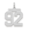 14kw Medium Satin Number 92 Charm