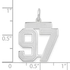 14kw Medium Satin Number 97 Charm